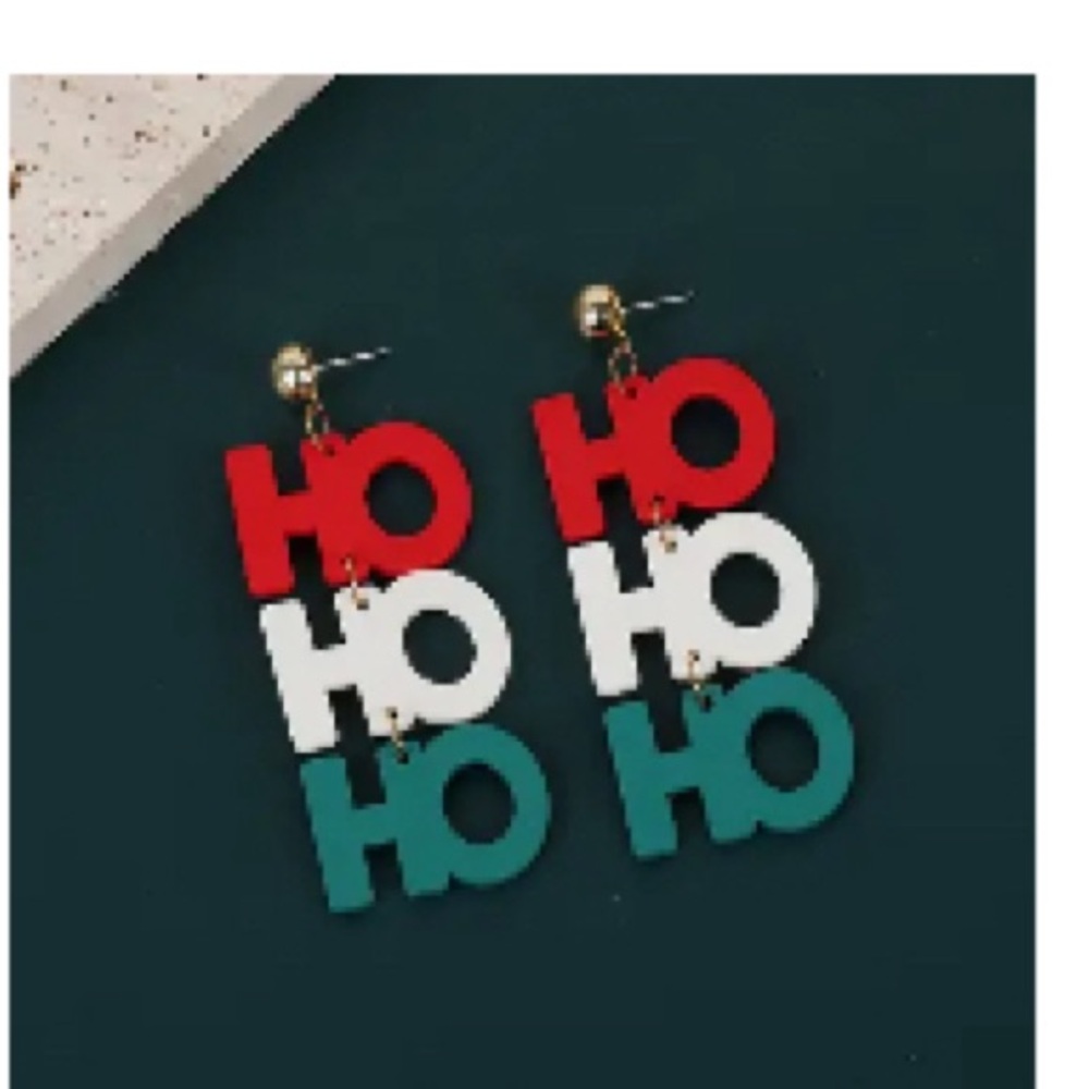 Festive HOHO Earrings - Red, White, Blue